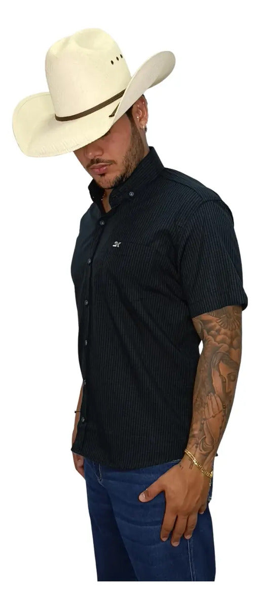 Camisa Country Xadrez Masculina 2k Jeans Manga Curta