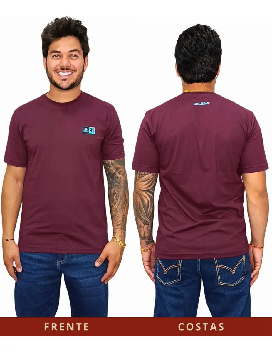 Kit 3 Camisetas Básicas Country Masculina Lisa 2k Jeans