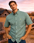 Camisa Country Xadrez Masculina 2k Jeans Manga Curta 10