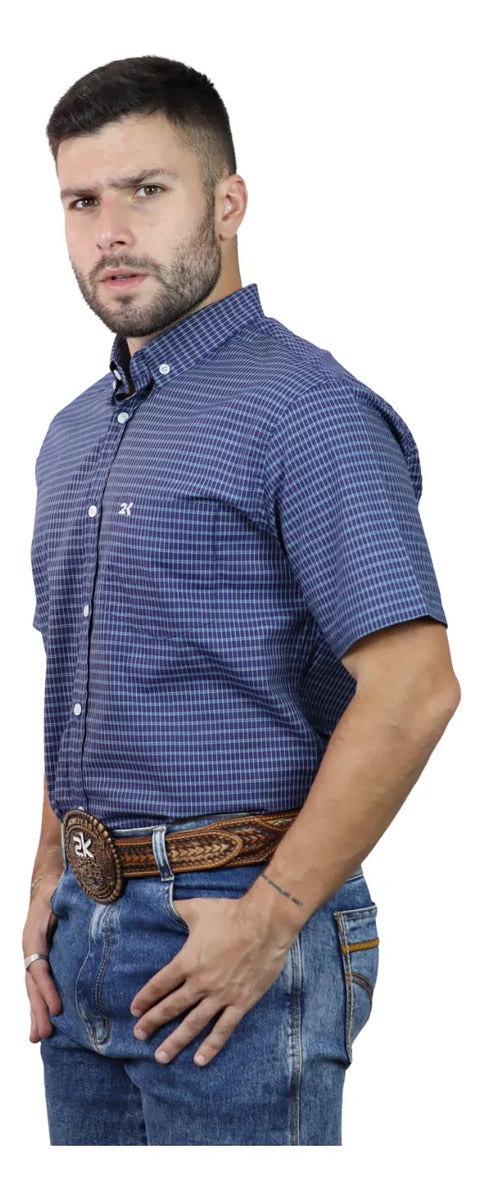 Camisa Country Xadrez Masculinas 2k Jeans Manga Curta