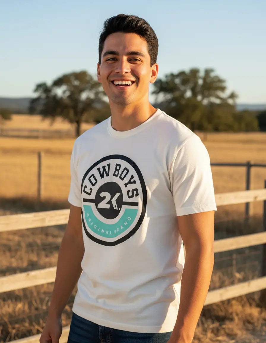 Camiseta Masculina Estampado 2k Cowboy Country