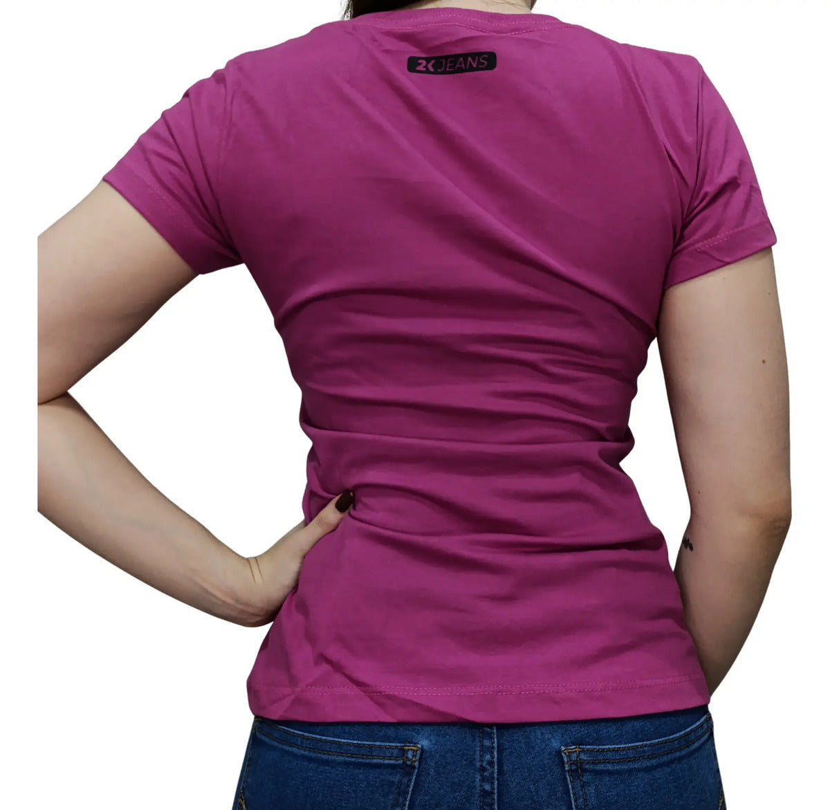 T-shirt Básica Feminina 2k Jeans Country Cor Rosa