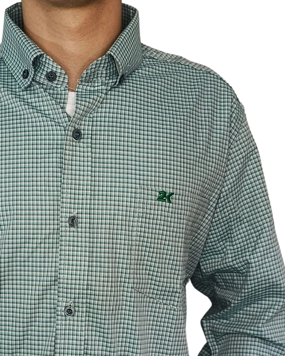 Camisa Country Xadrez Masculina Manga Longa 2k Jeans 01