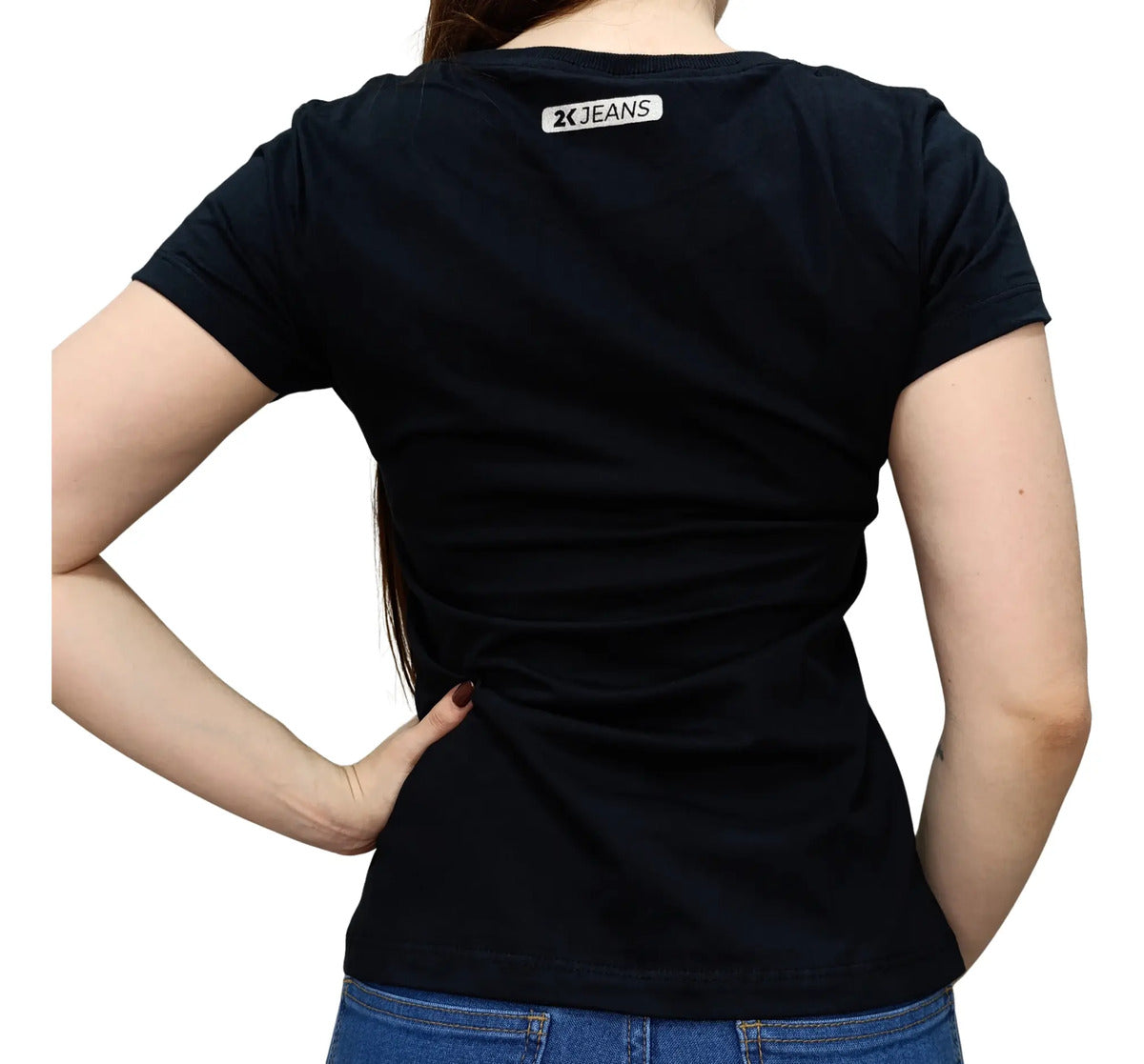 T-shirt Básica Feminina 2k Jeans Country Cor Preta