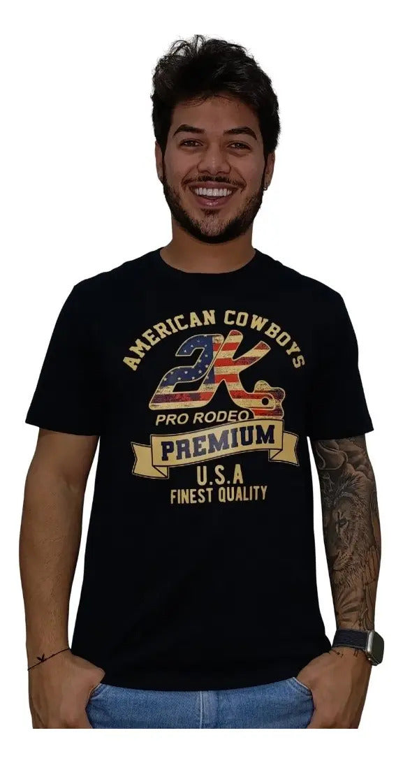 Camiseta Country 2k Jeans Masculina | American Cowboys