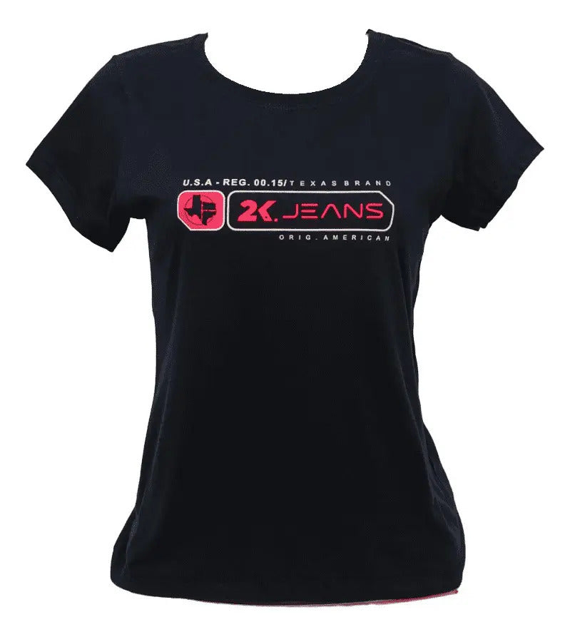 T-shirt Feminino 2k Jeans Estampado Country