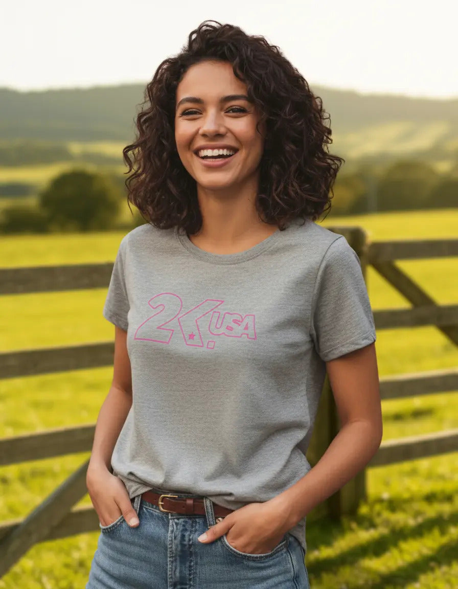 T-shirt Feminino Country 2k Usa Estampado