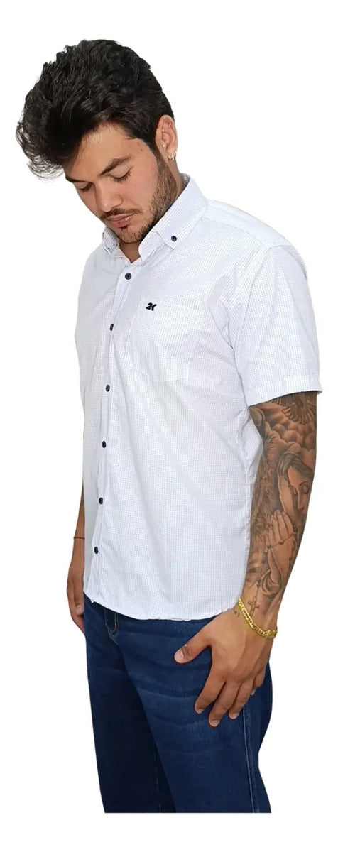 Camisa Country Xadrez Masculina 2k Jeans Manga Curta