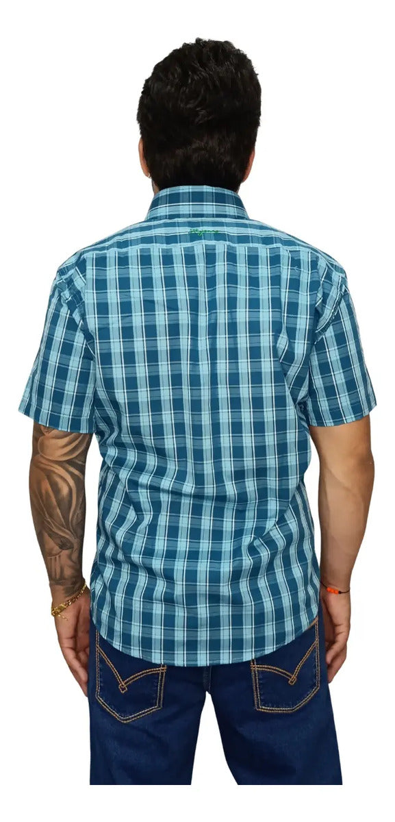 Camisa Country Xadrez Masculina 2k Jeans Manga Curta