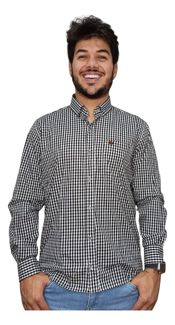 Camisa Country Xadrez Masculina Manga Longa 2k Jeans