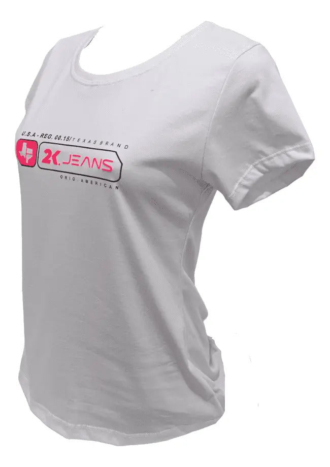 T-shirt Feminino 2k Jeans Estampado Country