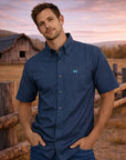 Camisa Country Xadrez Masculina 2k Jeans Manga Curta 03