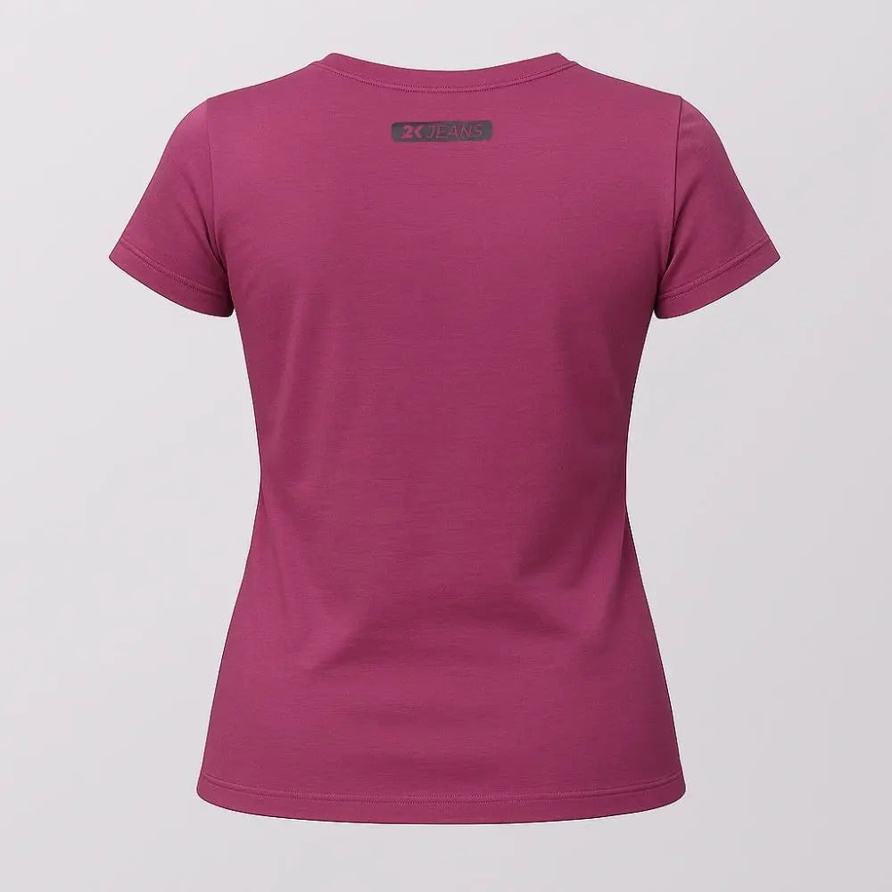 T-shirt Básica Feminina 2k Jeans Country Cor Rosa