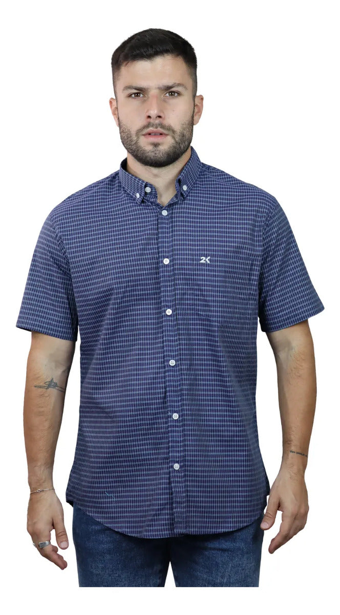 Camisa Country Xadrez Masculinas 2k Jeans Manga Curta