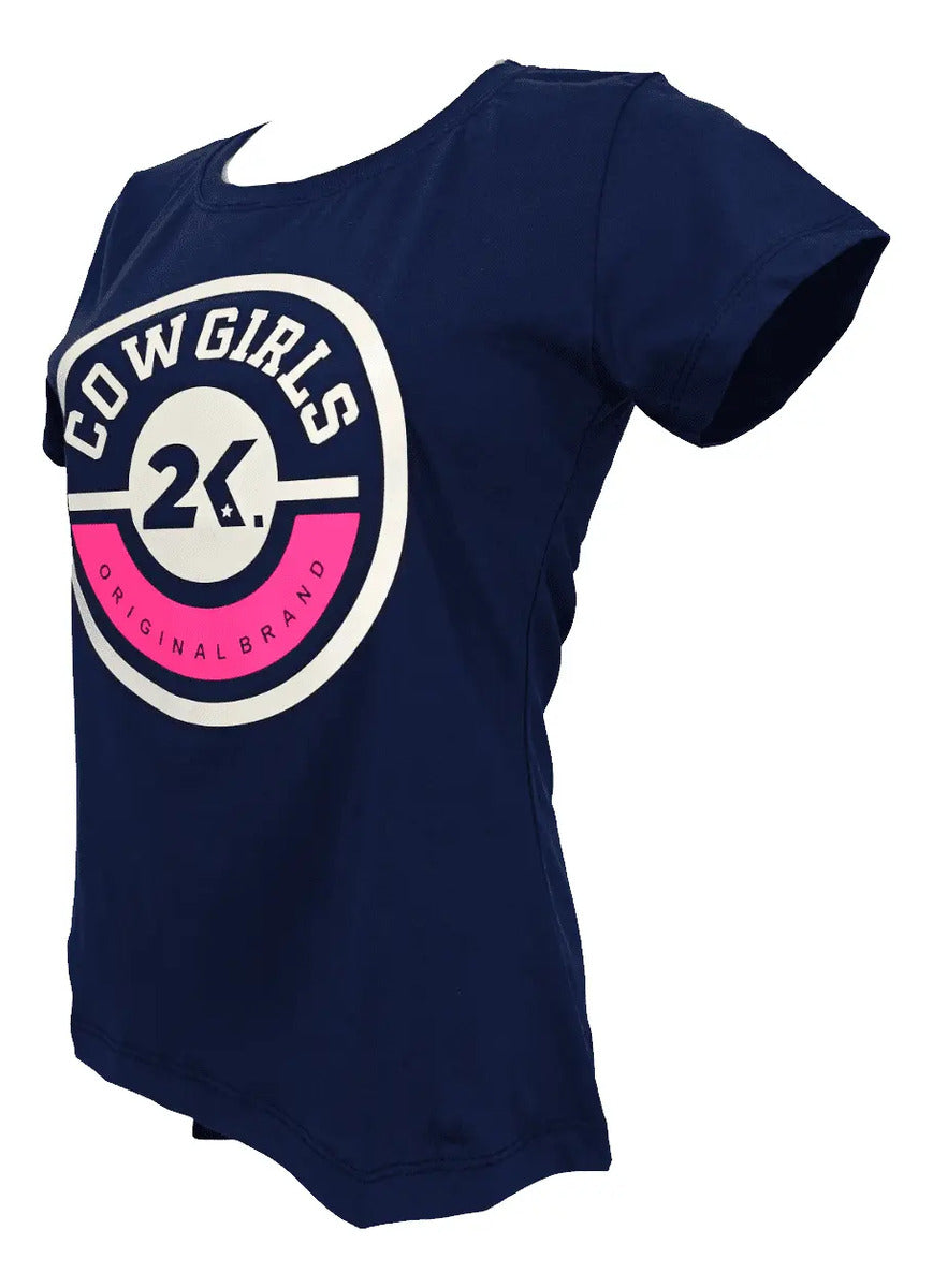 T-shirt Feminino 2k Cowgirl Circulo Estampado Country