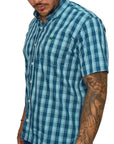 Camisa Country Xadrez Masculina 2k Jeans Manga Curta