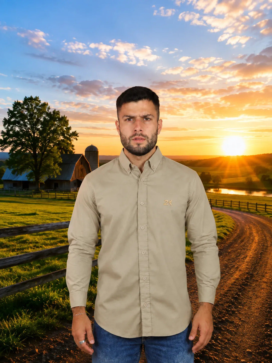 Camisa Manga Longa Lisa 2k Jeans