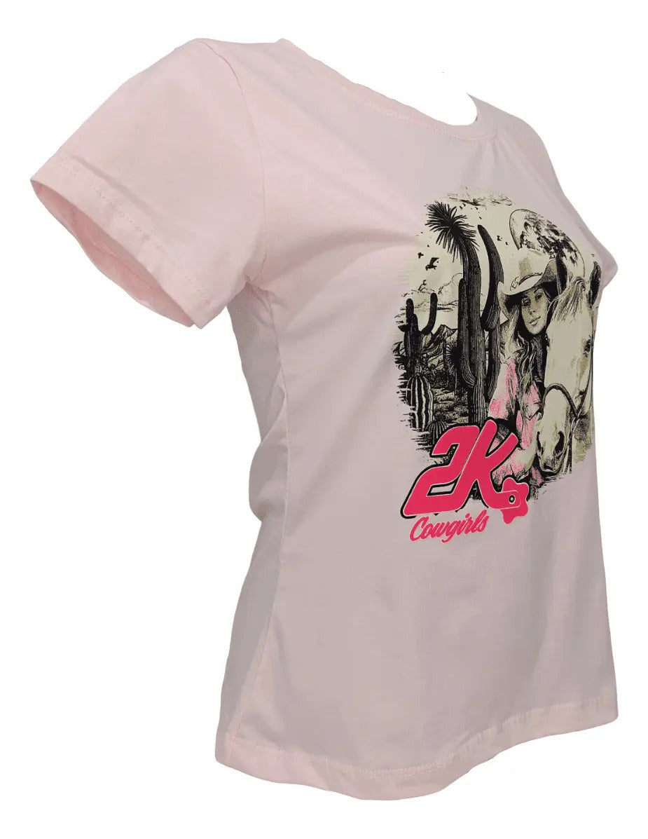 T-shirt Feminino 2k Cowgirls Estampado Country