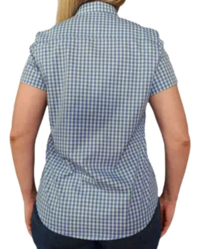 Camisa Country Xadrez Feminino Manga Curta 2k Jeans