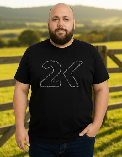 Camiseta Básica Masculina Country Plus Size 2k Jeans Algodão