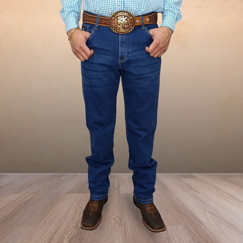 Calça Jeans Masculina 2k Jeans Alta Reta Azul