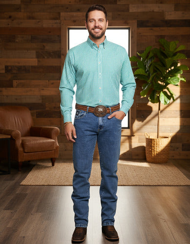 Calça Jeans Masculina 2k Jeans Alta Reta Azul